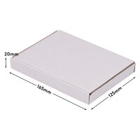 Großbriefkarton 165x125x20 mm - GB 0 weiss